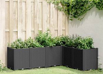 vidaXL Donica ogrodowa, czarna, 160x120x53 cm, PP(SKU:367863)