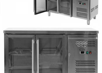 Stół Chłodniczy Gastronomiczny 2-Drzwiowy Przeszklony 136x70 Yato Yg-05252