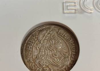 Moneta 3 krajcary 1666 HS srebro MS63  możliwość wysyłki
