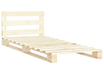Rama łóżka z palet lite drewno sosnowe 100 x 200 cm WM-285242