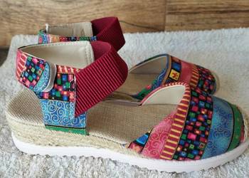 Piękne, kolorowe espadryle rozmiar 36/37