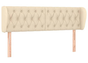 Zagłówek uszak kremowy 163x23x78/88 cm tkanina WM-3117491