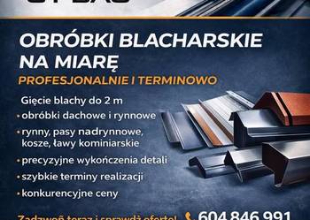 Gięcie blachy obróbki blacharskie