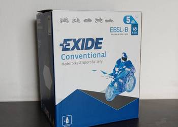 Akumulator motocyklowy EXIDE EB5L-B YB5L-B 12V 5Ah 65A EN P+
