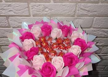 Bukiet walentykowy z róż mydlanych