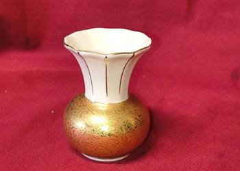 Porcelanowy wazon vintage – złocony – Rolf Withohn Glückstadt – Niemcy