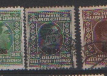 Zn. Jugosławia Mi 200, 3, 9  kas 1926