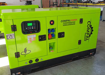 Agregat prądotwórczy COMPAL POWER 30 kW. 37.5 kVA, AVR, ATS, cichy, NOWY