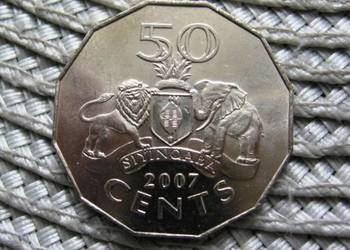 Eswatini ( Suazi ) 50 Cent 2007r - Mennicza - Większa