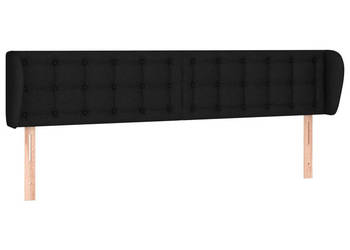 Zagłówek uszak czarny 163x23x78/88 cm tkanina WM-3117586