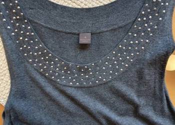 Sukienka bez rękawów Selection rozmiar 44 wełna szara nowa bez metki