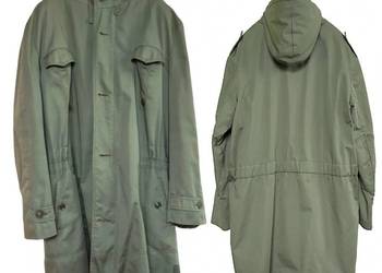 Parka wojskowy militarna z kapturem,  z podszewką