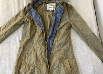 Kurtka parka zielna jesień / wiosna | khaki / jeans