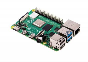 Raspberry Pi 4 4GB + zasilacz + obudowa + radiatory