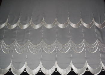 Firana gotowa krem haft 145 x 155