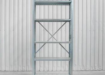 Regał magazynowy 5 półek DEXION 250x105x40cm moduł BAZOWY rama z siatki