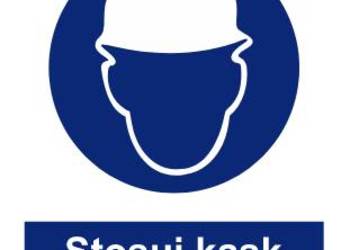 Naklejka BHP Stosuj kask ochronny ZNO-3