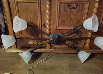 Lampa elektryczna , metalowa , kowalstwo artystyczne