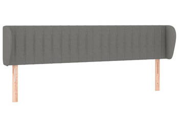 Zagłówek uszak ciemnoszary 203x23x78/88 cm tkanina WM-3117405