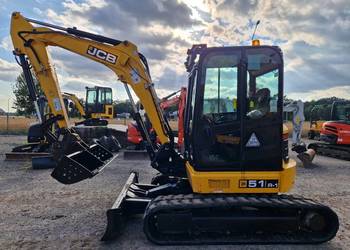 Minikoparka JCB 51 R-1 2021r przebieg 2900mtg hydrauliczne szybkozłącze