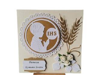 Kartki Pamiątka Komunii Świętej K4 Chłopiec Wzór 8