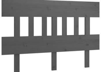 Wezgłowie łóżka szare 1385x3x81 cm lite drewno sosnowe WM-819117