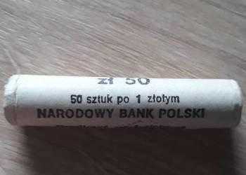 50 X 1 złoty-1989 lub 1990-mennicza rolka bankowa