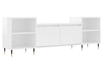 Szafka pod TV wysoki połysk biała 160x35x55 cm WM-831334