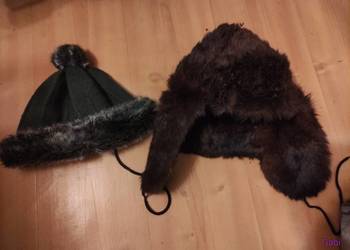 Czapka zimowa uszatka z królika.