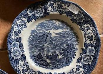 Talerzyk- niebieska angielska porcelana.