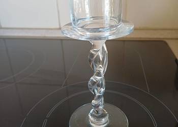 Świecznik szklany 16cm