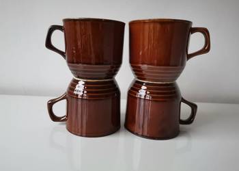 Stary nieużywany kubek Mi 4 sztuki porcelit Mirostowice design PRL