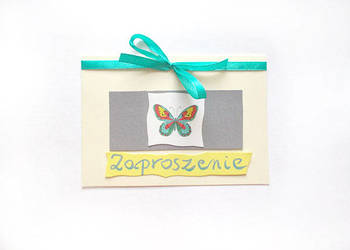 motylek zaproszenie na różne okazje, ogólne zaproszenia boho