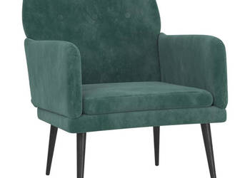 Fotel ciemnozielony 62x79x79 cm obity aksamitem WM-351406