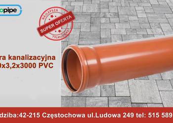 Rura kanalizacyjna zewnętrzna fi160x3.2x3000 PVC