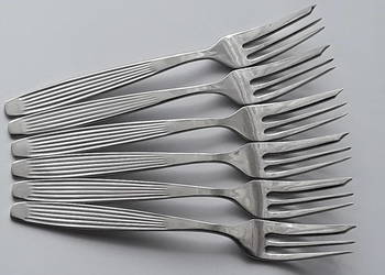 Widelczyki deserowe, PASECZKI / PASKI, Gerlach, sztućce PRL