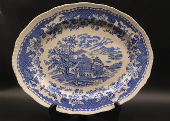 Półmisek porcelanowy Wood & Sons Seaforth w kolorze niebiesko-białym