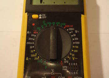 Multimetr DT9208A uszkodzony.