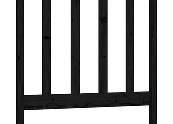 Wezgłowie łóżka czarne 81x4x100 cm lite drewno sosnowe WM-817669