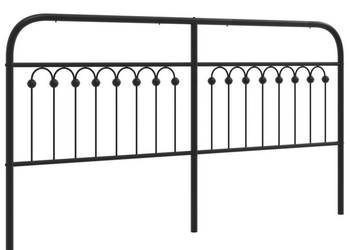 Metalowe wezgłowie czarne 180 cm WM-376636