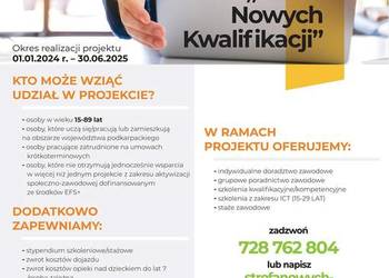 Bezpłatne szkolenia zawodowe dla  osób pracujących