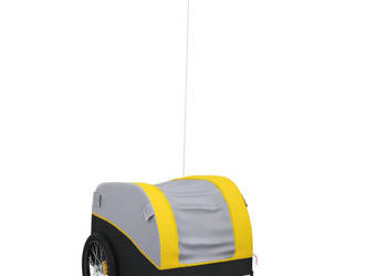 Przyczepka rowerowa czarno-żółta 45 kg żelazo WM-94127