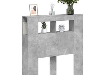 Wezgłowie łóżka z LED szarość betonu 100x185x1035 cm WM-837333