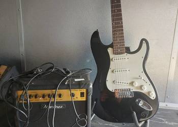 Gitara elektryczna Martinez  wzmacniacz pokrowiec