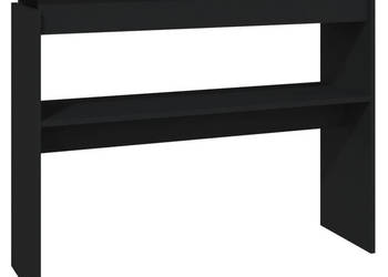Stolik konsolowy czarny 102x30x80 cm materiał drewnopochodny WM-808324