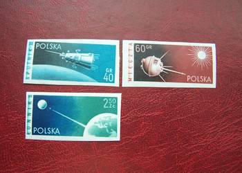 Polska 1953 MNH Mi. 1127/29 cięte Sputniki