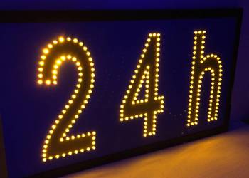 Reklama szyld neon 24h 70x40cm zewnętrzna