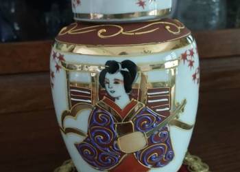Duży japoński pojemnik na herbatę, Gejsza 17 cm