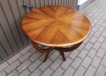 Stolik Typ 682 A ART-DECO PRL Unikat Orzech Antyk Stary Po Renowacji.