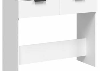 Stolik konsolowy biały 90x36x75 cm materiał drewnopochodny WM-811331